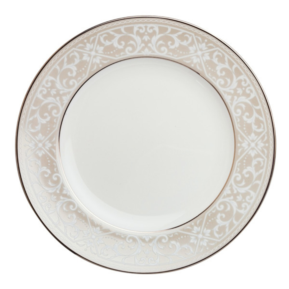 Тарелка закусочная 21см Noritake Монтвейл с платиновым кантом