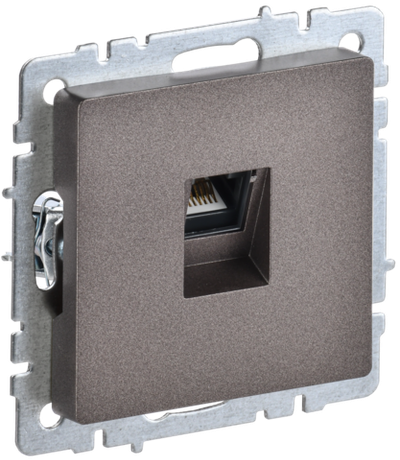 BRITE Розетка компьютерная RJ45 кат.6 РК11-БрТБ темная бронза IEK