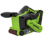 Ленточная шлифовальная машина акк. Greenworks G24BS, 24V, б/щет, 75х457мм, 259 м/мин,1х2Ач,ЗУ,кор (3100607CUA)