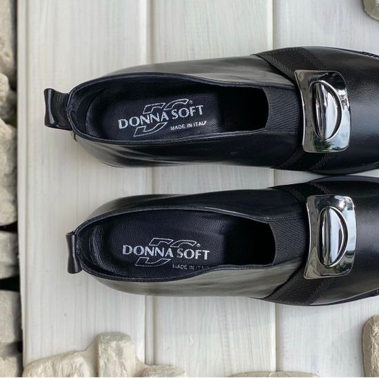 Ботинки Donna Soft черные кожаные демисезонные - фото 10, 