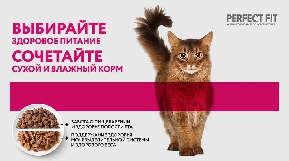 Сухой корм Индейка, для кошек с чувствительным пищеварением Perfect Fit РАЗВЕСНОЙ