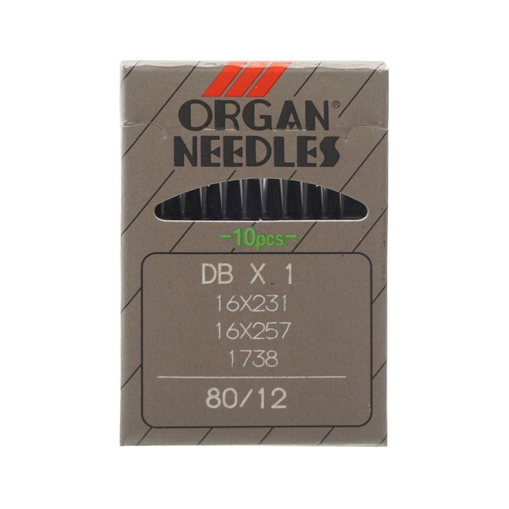 Иглы для промышленных швейных машин DBx1, №80 J (SES), 10 шт, Organ