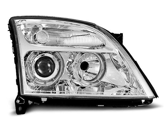 Передние фары angel eyes chrome для Opel Vectra C