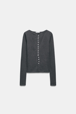 ФУТБОЛКА В СТИЛЕ РУСТИК НА ПУГОВИЦАХ — ZARA