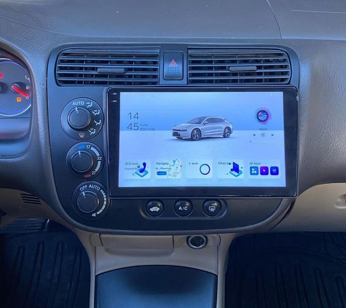 Магнитола для Honda Civic 7 2001-2005 левый руль - FarCar S280 монитор 9.5" IPS на Android 13, CarPlay