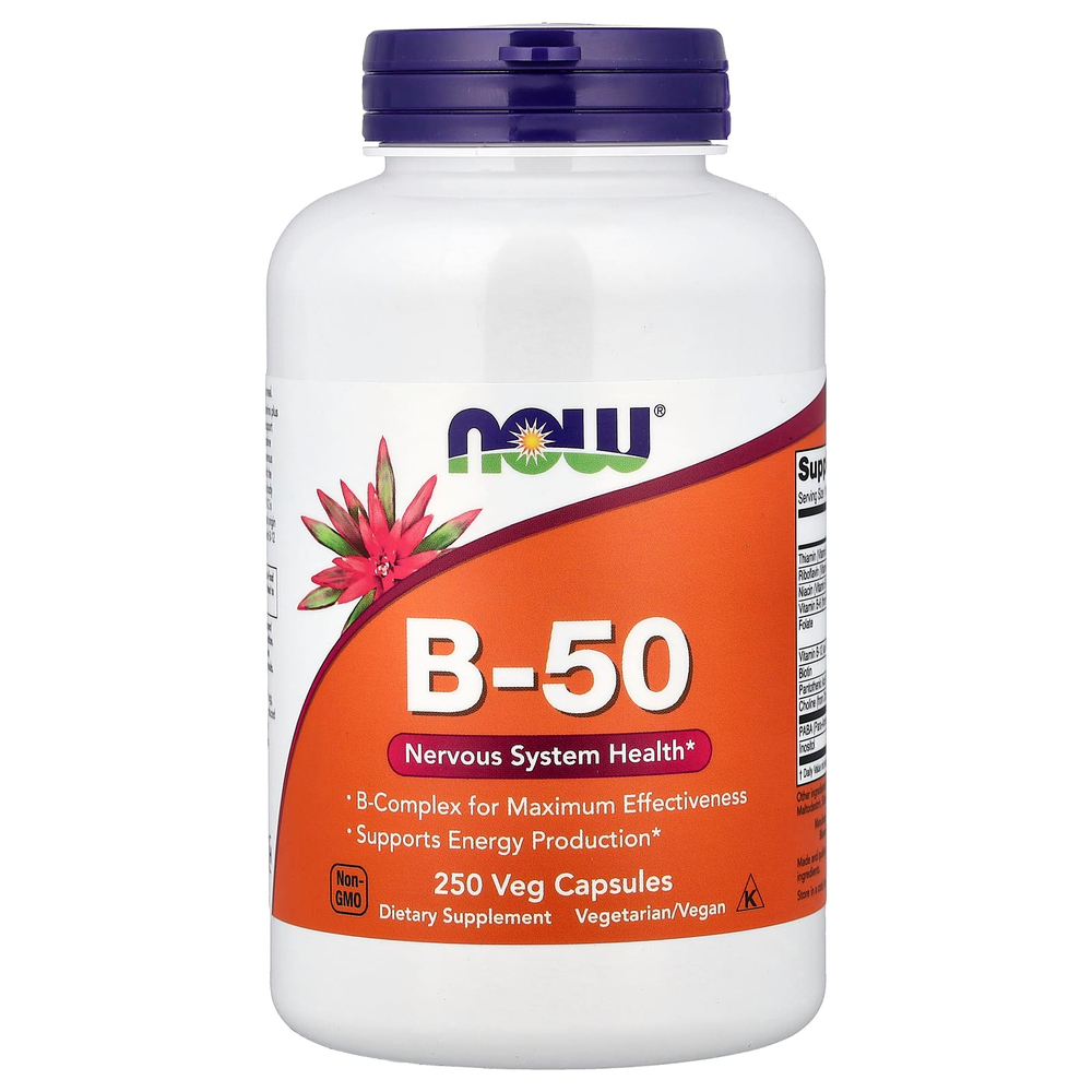 NOW Foods, B-50, 250 растительных капсул