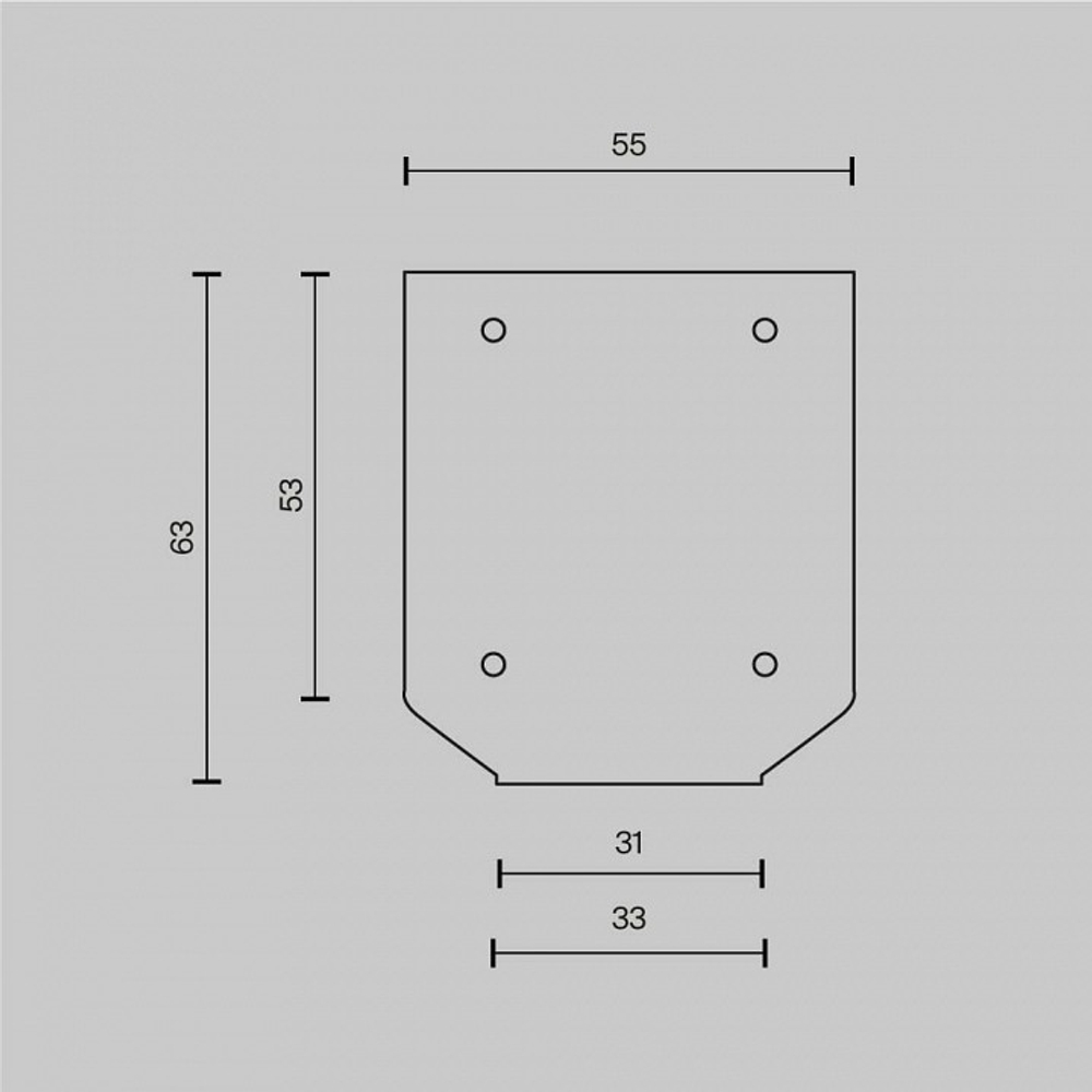 Заглушка для профиля Maytoni Technical Accessories for tracks Exility TRA034MPEC-21S(N)