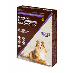 GOOD DOG Мультивитаминное лакомство для собак "В период линьки" 90 таб.