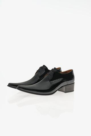 ZARA X JOHN GALLIANO КОЖАНЫЕ ТУФЛИ ДЕРБИ, ЧЕРНЫЙ