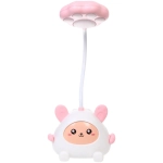 Настольная лампа «Милая зверушка» LED 11,5*8,6*31 см, USB 0.6w 5V, Бело-розовый