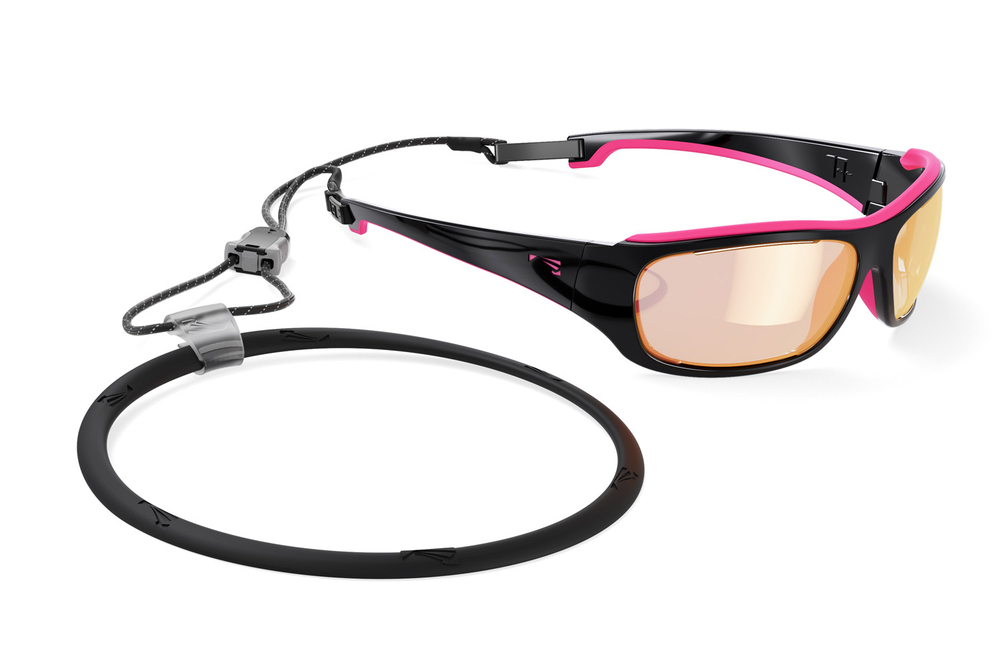 Спортивные очки LiP Tide / Gloss Black - Pink Rubber / PC Photochromic / ecLiPse Series ML Red Brown