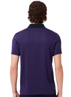 Теннисное поло Lacoste Tennis x Daniil Medvedev - navy blue/purple