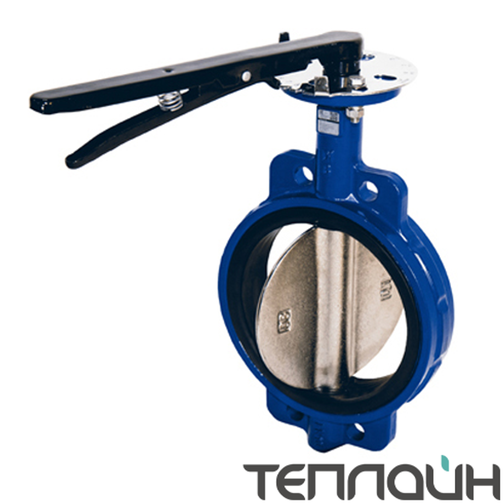 Затвор поворотный межфланцевый DENDOR 017W DN 40 PN 16 корпус чугун, диск чугун