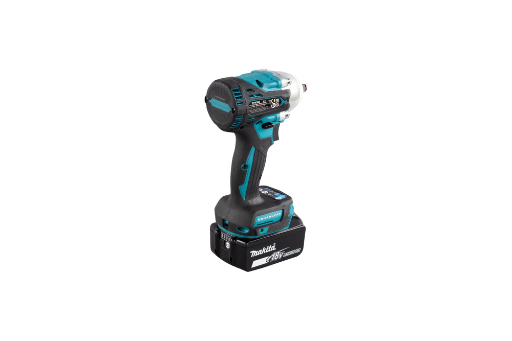 Аккумуляторный ударный гайковерт Makita бесщеточный, 18 В, Li-ion, BL-мотор, 0-3200 об\мин, 0-4000 уд\мин, 300 Нм, 4 скорости, квадрат 3\8",1.4 кг, кор., подсветка, М10-М20, 2x5.0 Ач, быстрое ЗУ, кейс DTW302RTJ
