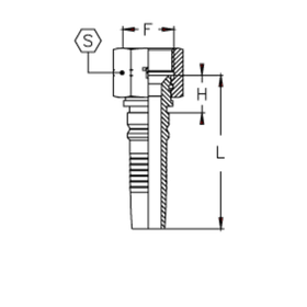 Фитинг DN 25 JIC (Г) 1.5/16 Interlock