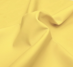 Натуральная кожа Small Grain Yellow Iris желтого цвета