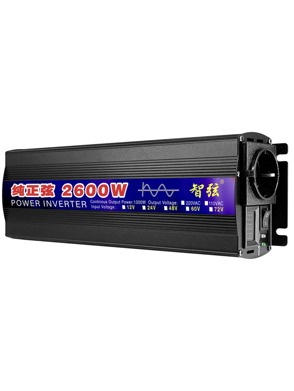 Инвертор 24V-220V 2600W ERO Иероглиф чистый синус