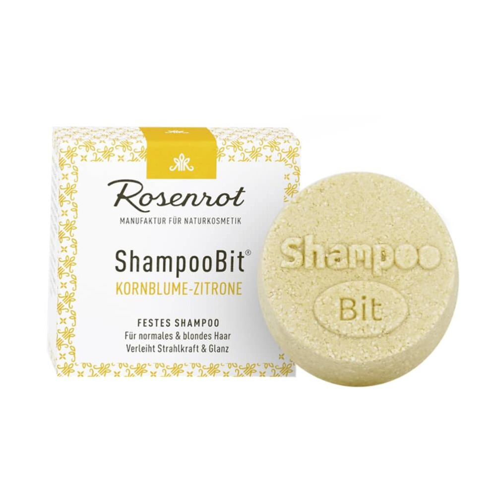 Твердый шампунь ShampooBit® Васильковый с лимоном (для нормальных и светлых волос) Rosenrot, 55 гр