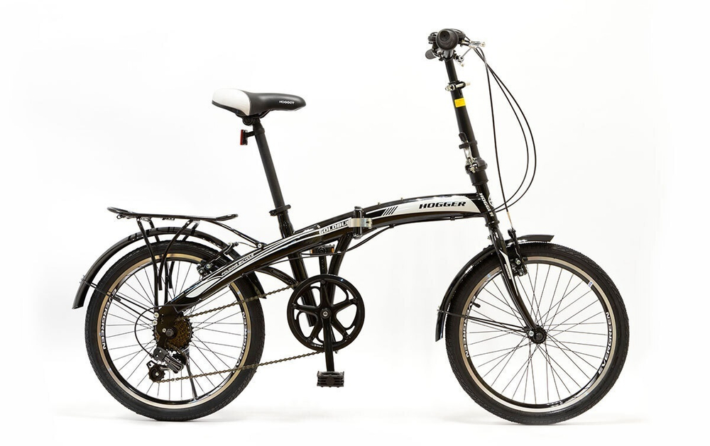 Велосипед 20" HOGGER FLEX V, сталь, 7 ск, rigid fork, черный металлик, 2025