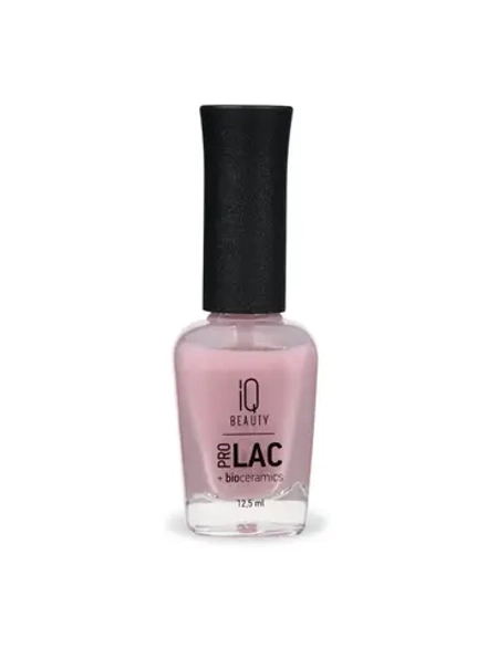 IQ BEAUTY Лак для ногтей профессиональный укрепляющий с биокерамикой #045, 12.5 мл Светло-бежевый, полупрозрачный