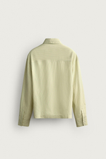 РУБАШКА RELAXED FIT В ПОЛОСКУ ИЗ СТРУЯЩЕЙСЯ ТКАНИ — ZARA