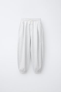 ZARA БРЮКИ ИЗ МЯГКОЙ ТКАНИ ПРЯМОГО КРОЯ, СЕРЫЙ МЕЛАНЖ