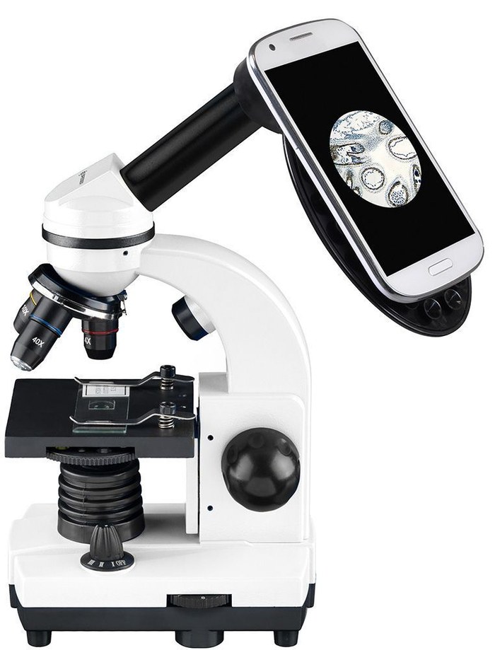 Микроскоп Bresser Junior Biolux SEL 40-1600x, белый, в кейсе