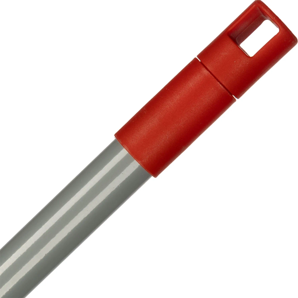 Рукоятка (ручка) для инвентаря NV 120 см сталь d22 мм красная (с еврорезьбой, с отверстием для подвешивания)