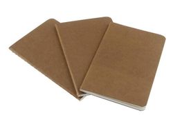 Блокнот Moleskine Cahier Large 130х210мм обложка картон 80стр линейка бежевый 3шт (QP416)
