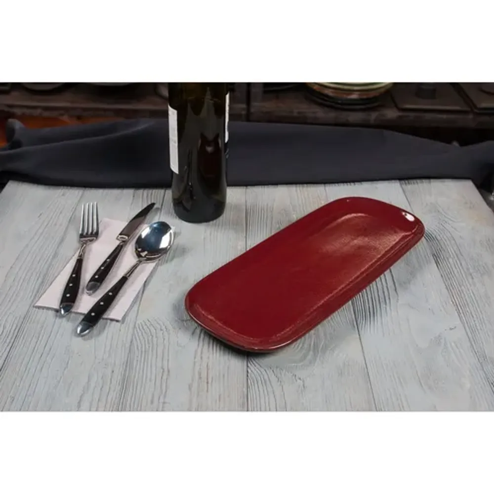 Блюдо овальное 36*14 см h2 см Evolution Dark Red P.L. Proff Cuisine [1]