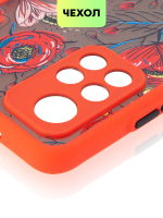 Чехол BROSCORP для Poco M4 Pro 5G оптом (арт. XM-PM4P-ST-TPU-RED-PRINT)