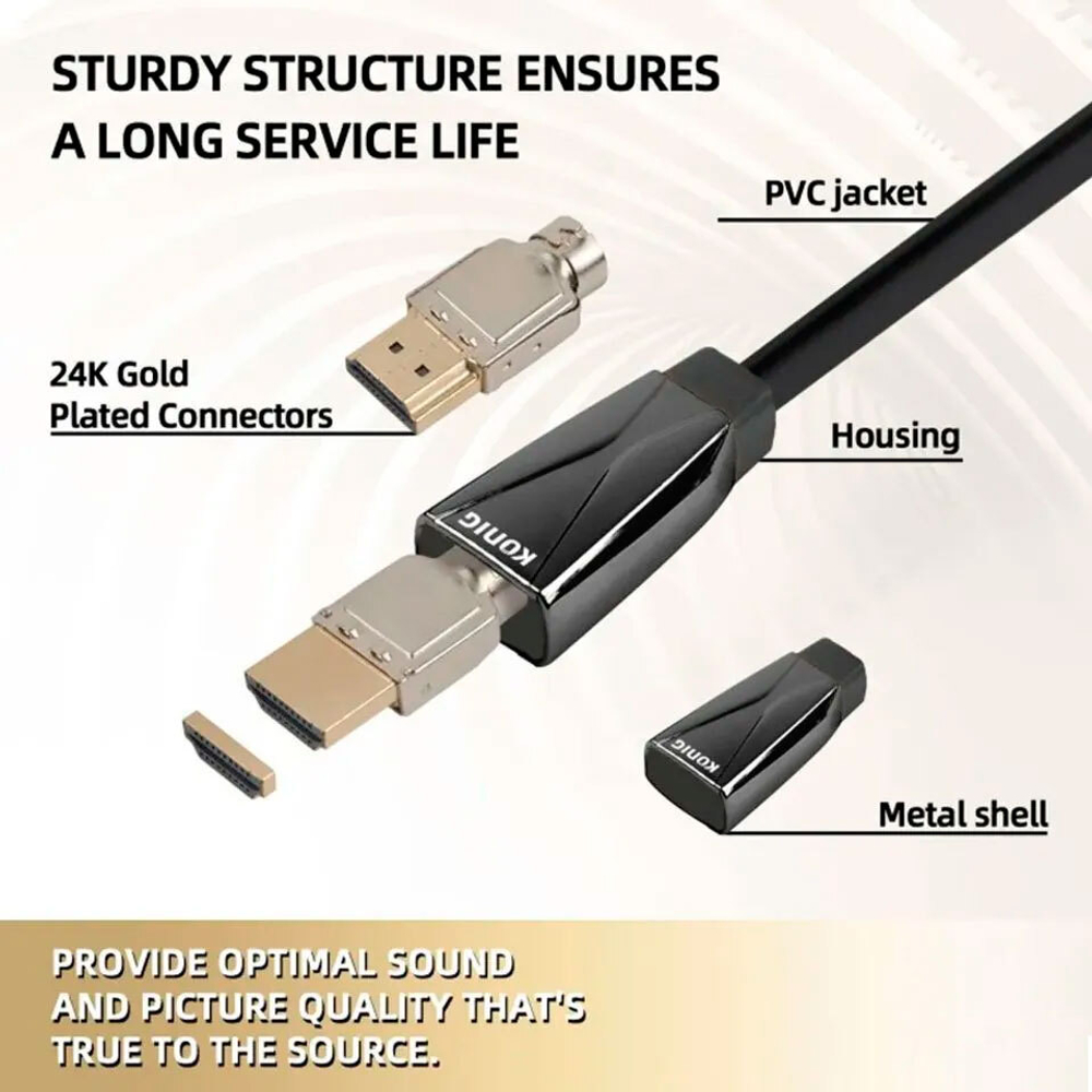 Кабель Konig 8K HDMI Cable 2.1, 2 метра