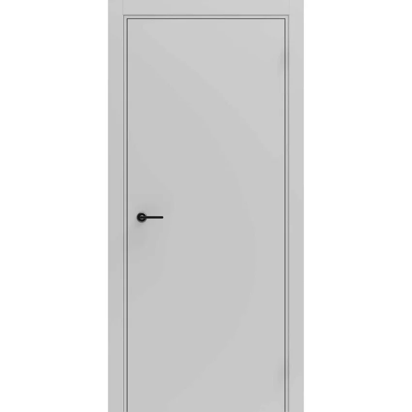 Межкомнатная дверь Porta ПТА-50B серая Shellac Grey чёрный лампас глухая