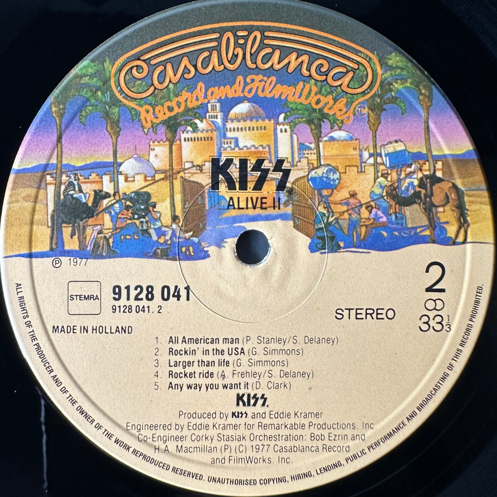 Kiss ‎– Alive II 2LP (Голландия 1977г.)