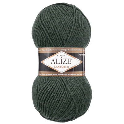 Пряжа Alize (Ализе) Lana Gold / уп.5 мот. по 100 г, 240м, 180 серебряная сосна А