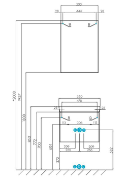 Тумба под раковину AQUATON Асти 55 подвесная, белая (1A263101AXD70)