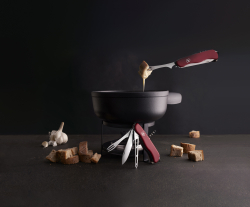 Нож Victorinox Cheese Master, 111 мм, 8 функций, с фиксатором лезвия, красный