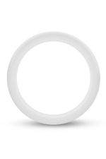Белое люминесцентное эрекционное кольцо Silicone Glo Cock Ring (Цвет: белый)