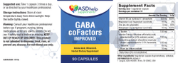 GABA coFactors IMPROVED 90 cap — этикетка (Supplement Facts)