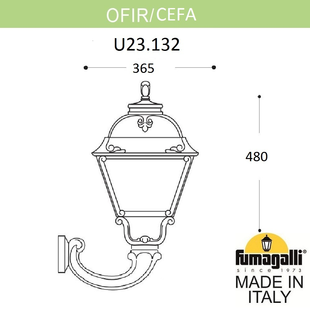 Уличный настенный светильник Fumagalli CEFA U23.132.000.AXF1R