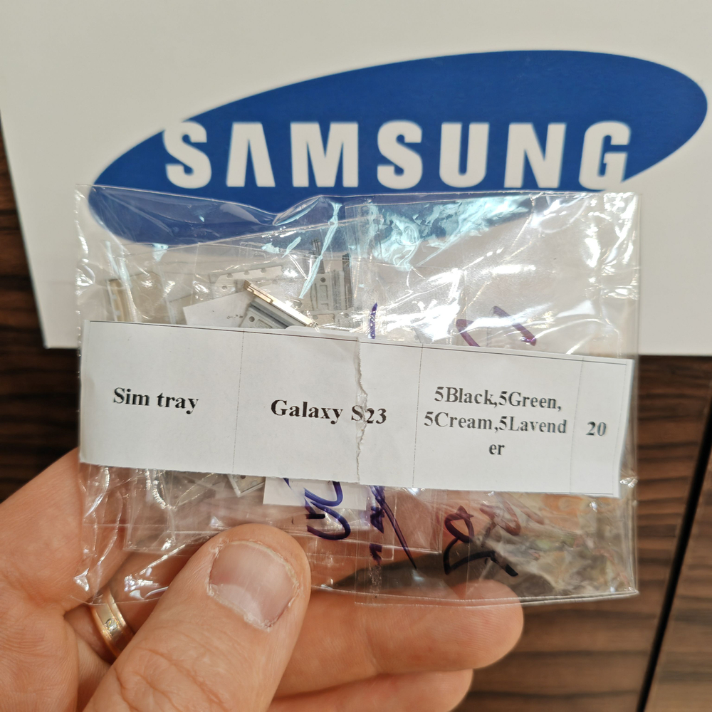 Сим лоток для Samsung S23 (S911) / S23 Plus (S916) Держатель Sim. Оригинальное качество (Цвет: Зелёный)