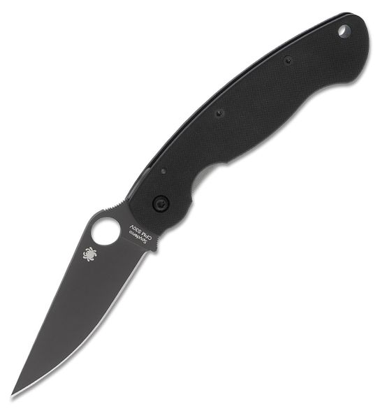 Цена наНож складной Military™ Model - Spyderco C36GPBK, сталь Crucible CPM® S30V™ Black DLC coated Plain, рукоять стеклотекстолит G10, чёрный