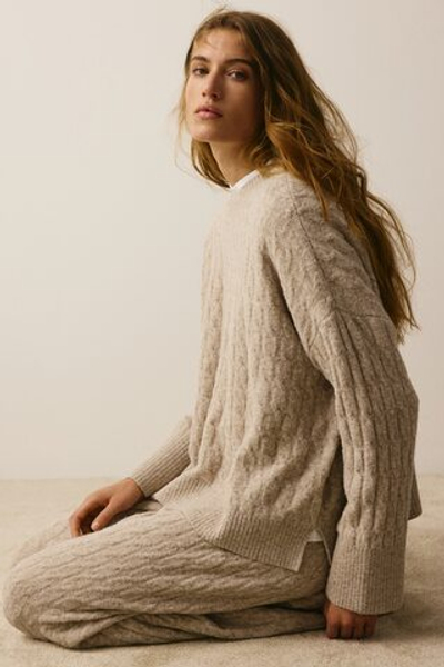 Свитер с косами свободного кроя - H&M