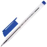 Ручка шариковая BRAUBERG "Marine Classic", СИНЯЯ, трехгранная, корпус прозрачный, узел 0,7 мм, линия письма 0,5 мм, 141707