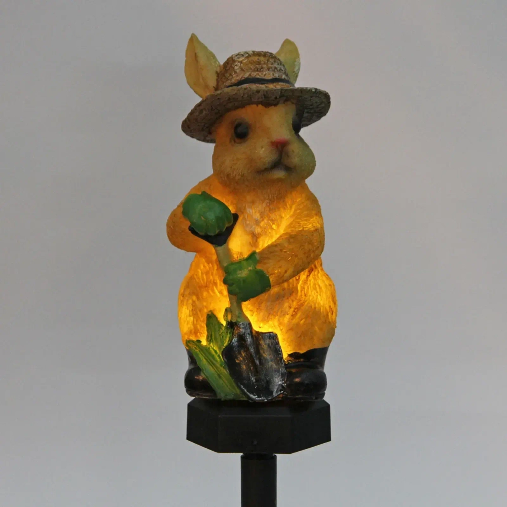 Светильник на солн.батарее «Белочка» 16*8*7 см, (свечение теплый белый)