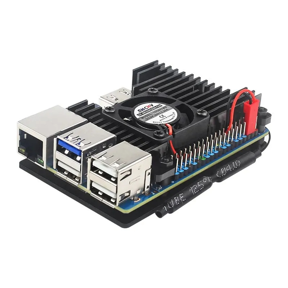 Металлический корпус для Orange Pi 3B с вентилятором