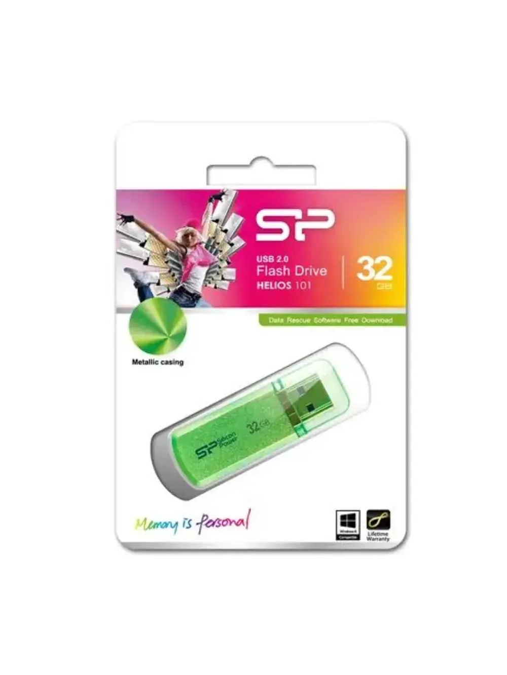 Память USB Flash 32 ГБ Power Helios 101 GREEN