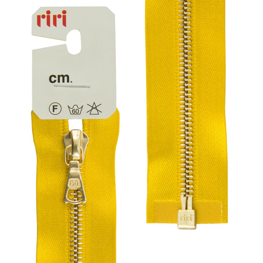 Молния металл RIRI Т4 (4 мм) 1 зам., разъем., 70 см, Gold, атласная тесьма, цв.5339, горчичный, 1 шт Молния металл RIRI Т4 (4 мм) 1 зам., разъем., 70 см, Gold, атласная тесьма, цв.5339, горчичный, 1 шт