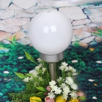 Фонарь садовый «Шар» 42*15*15см, на солнечной батарее, Белый