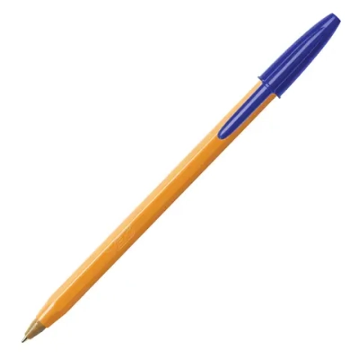 Ручка шариковая BIC "Orange", СИНЯЯ, корпус оранжевый, узел 0,8 мм, линия письма 0,3 мм